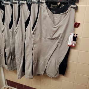 NWT Skinnygirl 2PK Black/Tan Shapewear Camis; Sizes:XL, L & M.